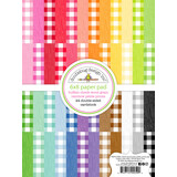 Doodlebug Design Buffalo Check-Wood Grain Rainbow 6x8 Inch Petite Prints Paper Pad (9059)