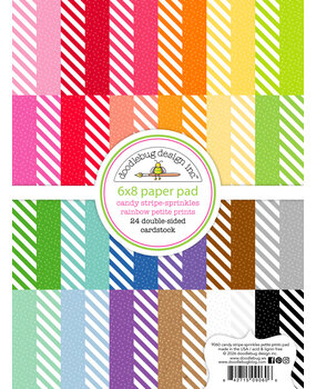 Doodlebug Design Candy Stripe-Sprinkles Rainbow 6x8 Inch Petite Prints Paper Pad (9060) Doodlebug Design Candy Stripe-Sprinkles Rainbow 6x8 Inch Petite Prints Paper Pad (9060)