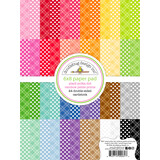 Doodlebug Design Plaid-Polka Dot Rainbow 6x8 Inch Petite Prints Paper Pad (9061)