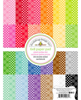 Doodlebug Design Plaid-Polka Dot Rainbow 6x8 Inch Petite Prints Paper Pad (9061) Doodlebug Design Plaid-Polka Dot Rainbow 6x8 Inch Petite Prints Paper Pad (9061)
