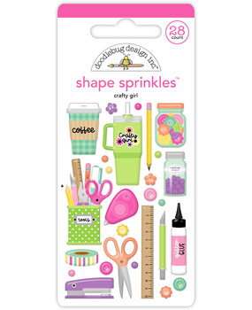 Doodlebug Design Color Me Crafty Crafty Girl Shape Sprinkles (9063)
