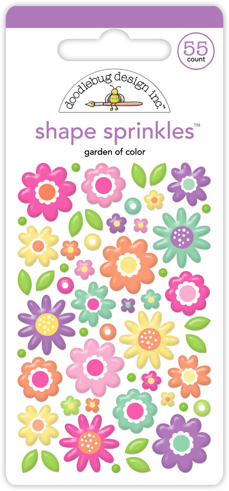Doodlebug Design Color Me Crafty Garden Of Color Shape Sprinkles (9065)