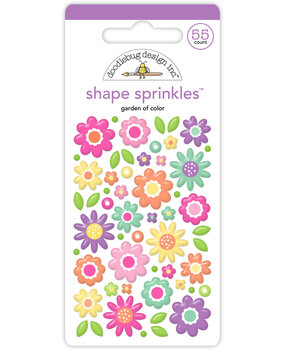 Doodlebug Design Color Me Crafty Garden Of Color Shape Sprinkles (9065)