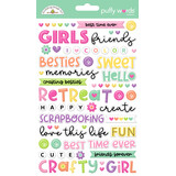 Doodlebug Design Color Me Crafty Puffy Words Stickers (9078)