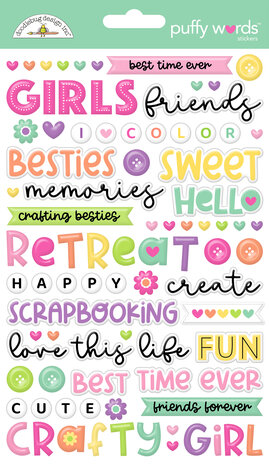 Doodlebug Design Color Me Crafty Puffy Words Stickers (9078) Doodlebug Design Color Me Crafty Puffy Words Stickers (9078)