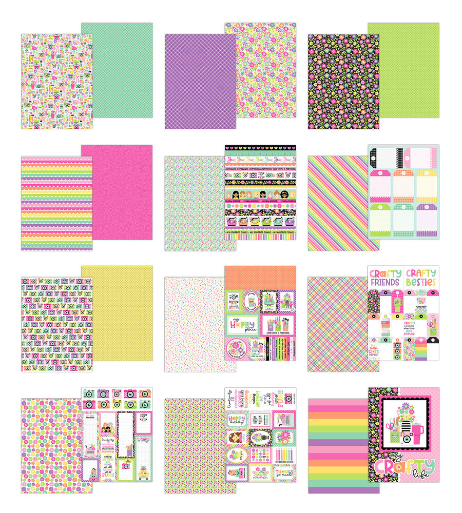 Doodlebug Design Color Me Crafty 6x8 Inch Paper Pad (9094) Doodlebug Design Color Me Crafty 6x8 Inch Paper Pad (9094)