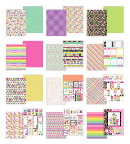 Doodlebug Design Color Me Crafty 6x8 Inch Paper Pad (9094) Doodlebug Design Color Me Crafty 6x8 Inch Paper Pad (9094)