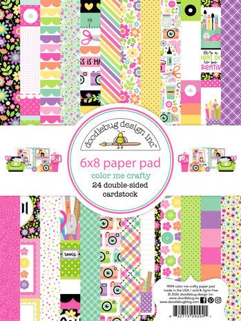Doodlebug Design Color Me Crafty 6x8 Inch Paper Pad (9094) Doodlebug Design Color Me Crafty 6x8 Inch Paper Pad (9094)