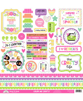 Doodlebug Design Color Me Crafty This & That Stickers (9096)