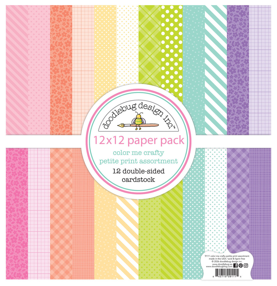 Doodlebug Design Color Me Crafty 12x12 Inch Petite Prints Assortment Pack (9111) Doodlebug Design Color Me Crafty 12x12 Inch Petite Prints Assortment Pack (9111)