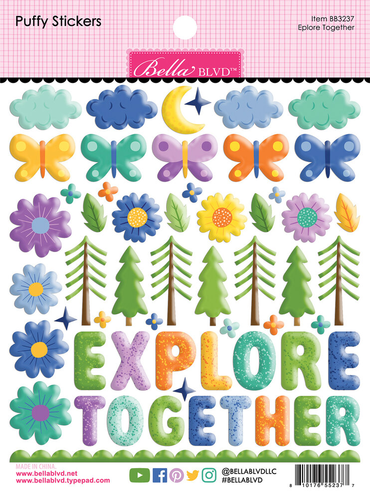 Bella BLVD Adventure Awaits Puffy Stickers Explore Together (BB3237) Bella BLVD Adventure Awaits Puffy Stickers Explore Together (BB3237)