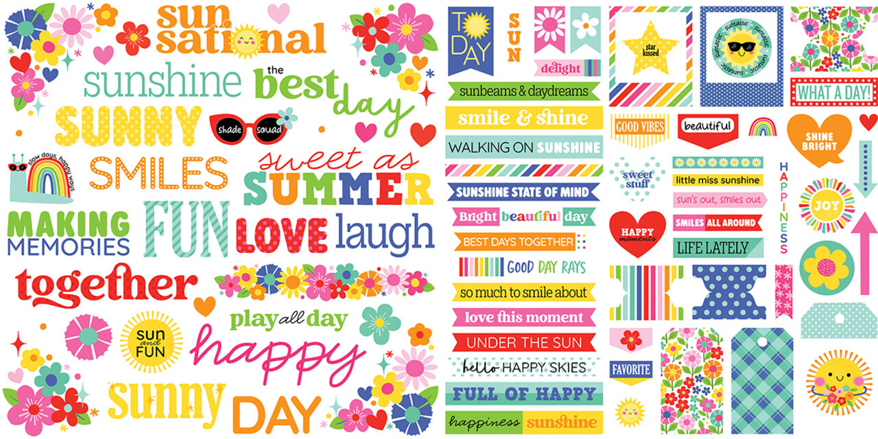 Bella BLVD Walking on Sunshine Ephemera Words (BB3261)