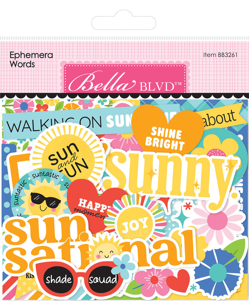 Bella BLVD Walking on Sunshine Ephemera Words (BB3261)