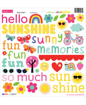 Bella BLVD Walking on Sunshine Ciao Chipboard Icons (BB3262)