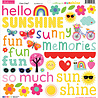 Bella BLVD Walking on Sunshine Ciao Chipboard Icons (BB3262)