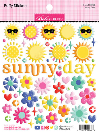 Bella BLVD Walking on Sunshine Puffy Stickers Sunny Day (BB3263) Bella BLVD Walking on Sunshine Puffy Stickers Sunny Day (BB3263)