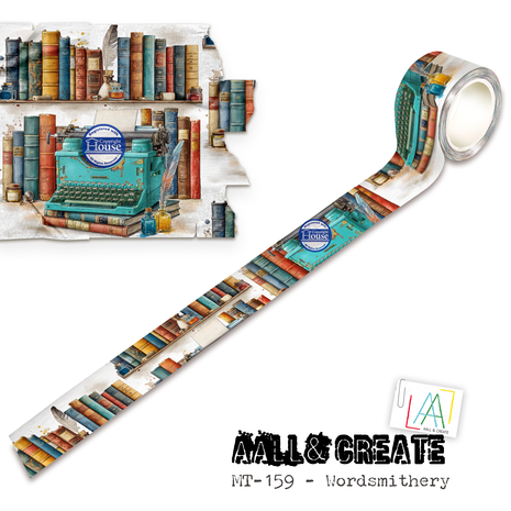 Aall and Create Story Ahead 25mm 10m Washi Tape Wordsmithery by Autour De Mwa & Co (AALL-MT-159) Aall and Create Story Ahead 25mm 10m Washi Tape Wordsmithery by Autour De Mwa & Co (AALL-MT-159)