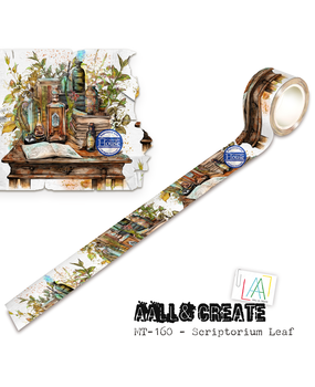 Aall and Create Story Ahead 25mm 10m Washi Tape Scriptorium Leaf by Autour De Mwa & Co (AALL-MT-160)