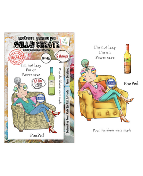 Aall and Create Dee Infiltered A7 Stamp Sets Pour  Decisions by Janet Klein (AALL-TP-1437)
