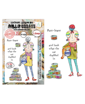 Aall and Create Dee Infiltered A7 Stamp Sets Purr-plexed Dee by Janet Klein (AALL-TP-1438)