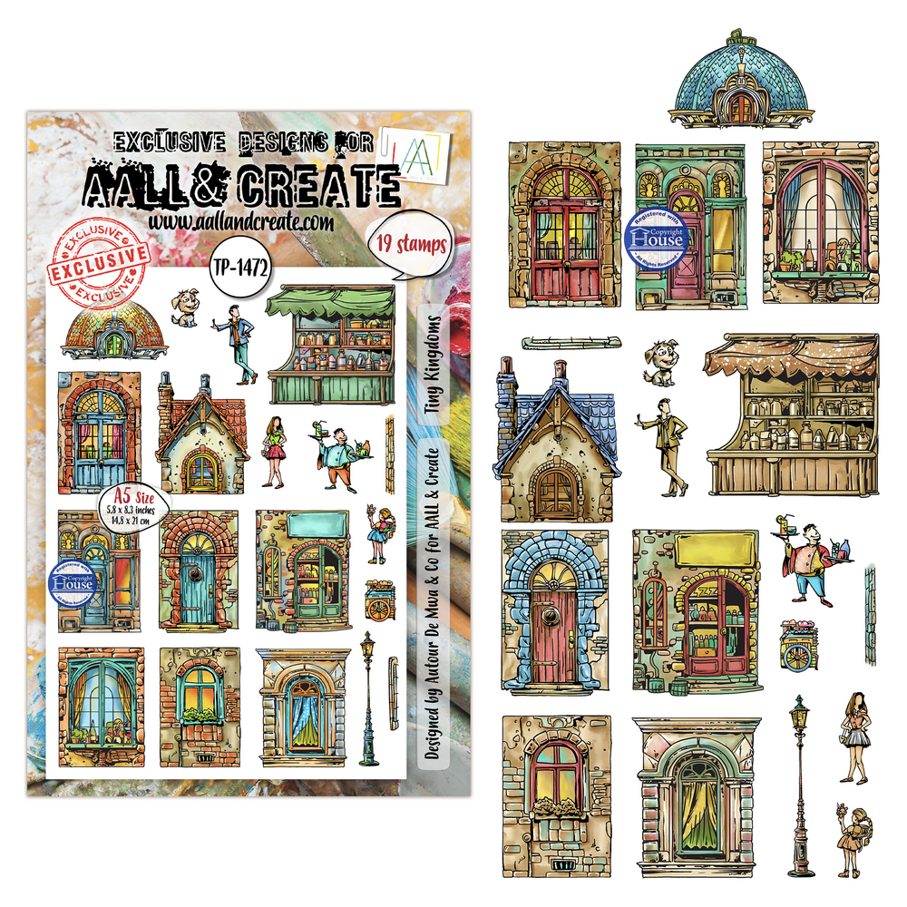 Aall and Create Dreamtropolis A5 Stamp Sets Tiny Kingdoms by Autour De Mwa & Co (AALL-TP-1472) Aall and Create Dreamtropolis A5 Stamp Sets Tiny Kingdoms by Autour De Mwa & Co (AALL-TP-1472)