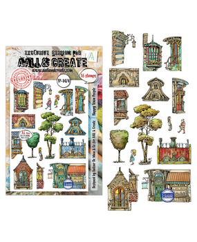 Aall and Create Dreamtropolis A5 Stamp Sets Happy Town People by Autour De Mwa & Co (AALL-TP-1474)