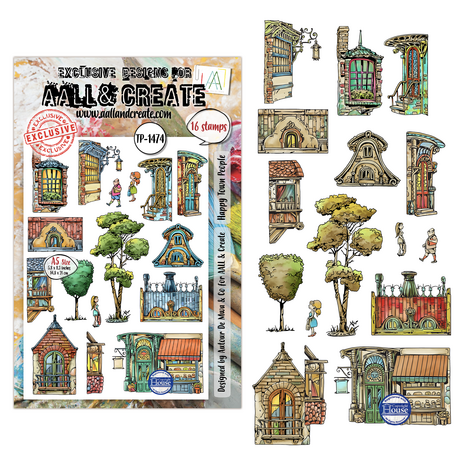 Aall and Create Dreamtropolis A5 Stamp Sets Happy Town People by Autour De Mwa & Co (AALL-TP-1474) Aall and Create Dreamtropolis A5 Stamp Sets Happy Town People by Autour De Mwa & Co (AALL-TP-1474)
