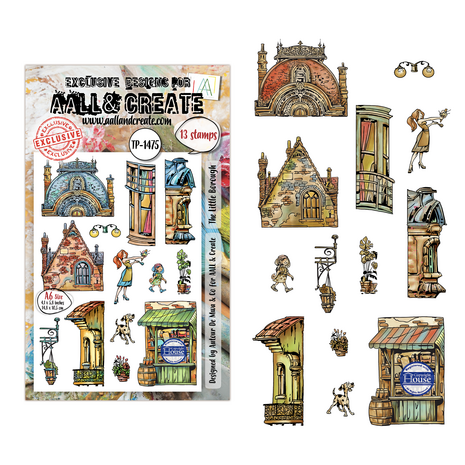 Aall and Create Dreamtropolis A6 Stamp Sets The Little Borough by Autour De Mwa & Co (AALL-TP-1475) Aall and Create Dreamtropolis A6 Stamp Sets The Little Borough by Autour De Mwa & Co (AALL-TP-1475)