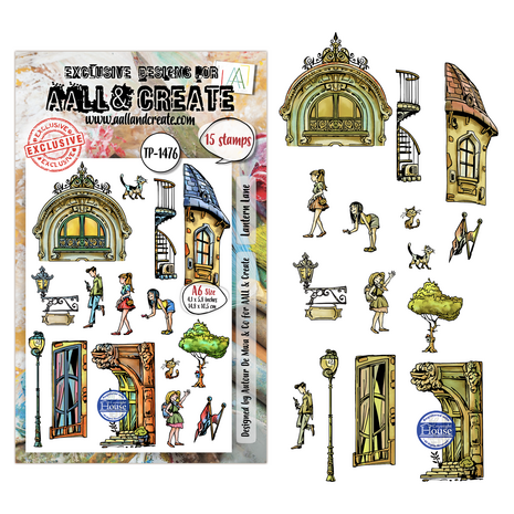 Aall and Create Dreamtropolis A6 Stamp Sets Lantern Lane by Autour De Mwa & Co (AALL-TP-1476) Aall and Create Dreamtropolis A6 Stamp Sets Lantern Lane by Autour De Mwa & Co (AALL-TP-1476)