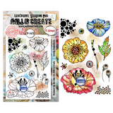 Aall and Create Lovely Couleurs A6 Stamp Sets Lovely Coquelicots by Azoline (AALL-TP-1479)
