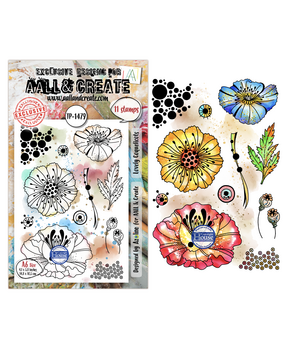 Aall and Create Lovely Couleurs A6 Stamp Sets Lovely Coquelicots by Azoline (AALL-TP-1479)