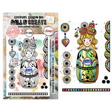 Aall and Create Lovely Couleurs A7 Stamp Sets ZOUKI Poppie  by Azoline (AALL-TP-1480)