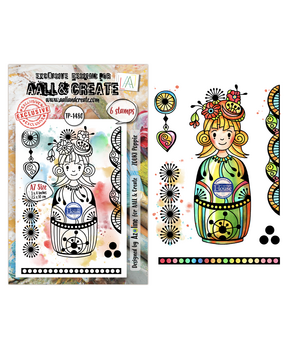 Aall and Create Lovely Couleurs A7 Stamp Sets ZOUKI Poppie  by Azoline (AALL-TP-1480)