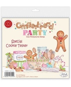 Craft Consortium Gingerbread Party A6 Photopolymer Stamp Set Made with Love by Helz Cuppleditch (CCLSTMP011)