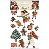 Craft Consortium Olivia's Christmas Tale Premium Rub-on Transfers Set (2pcs) (CCRUBT010)