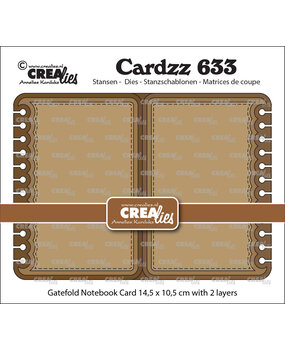 Crealies Cardzz Stansen Gatefold Notebook Card Rechthoek (CLCZ633)