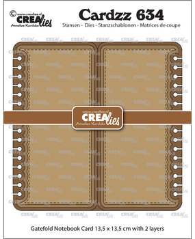 Crealies Cardzz Dies Gatefold Notebook Card Square (CLCZ634)