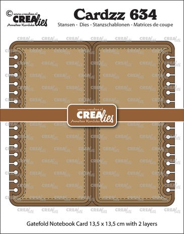 Crealies Cardzz Dies Gatefold Notebook Card Square (CLCZ634)