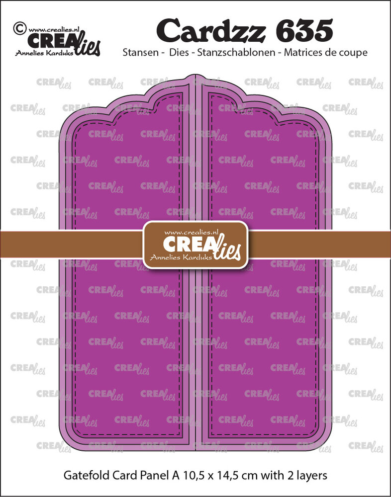 Crealies Cardzz Stansen Gatefold Card Paneel A (CLCZ635)