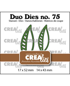 Crealies Duo Stansen No. 75 Open Blaadjes 21 (CLDD75)