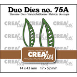 Crealies Duo Dies No. 75a Open Leaves 21 (Mirror Image) (CLDD75a)