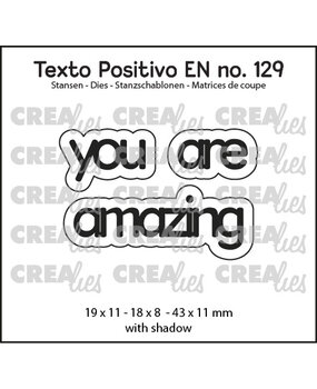 Crealies Texto Positivo Stansen English You Are Amazing (POSEN129)