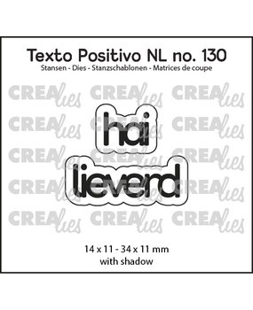 Crealies Texto Positivo Stansen Dutch Hai Lieverd (POSNL130)