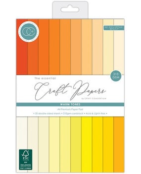 Craft Consortium The Essentials A4 Premium Cardstock Pad Red Tones (CCCPAD002)