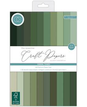 Craft Consortium The Essentials A4 Premium Cardstock Pad  Blue Tones (CCCPAD004)