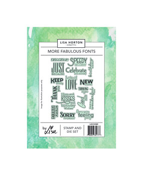 Lisa Horton Crafts Stamp and Die Set More Fabulous Fonts (LHCCD381)