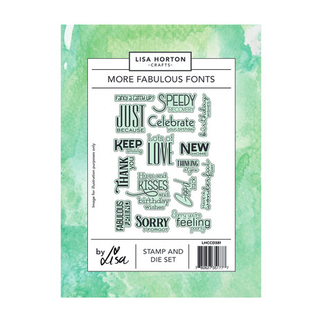 Lisa Horton Crafts Stamp and Die Set More Fabulous Fonts (LHCCD381)