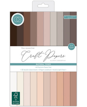 Craft Consortium The Essentials A4 Premium Cardstock Pad  Natural Tones (CCCPAD005)