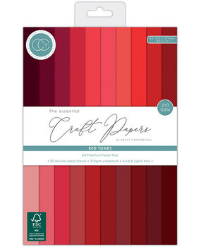 Craft Consortium The Essentials A4 Premium Cardstock Pad Red Tones (CCCPAD002)