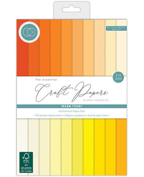 Craft Consortium The Essentials A4 Premium Cardstock Pad Warm Tones (CCCPAD006)